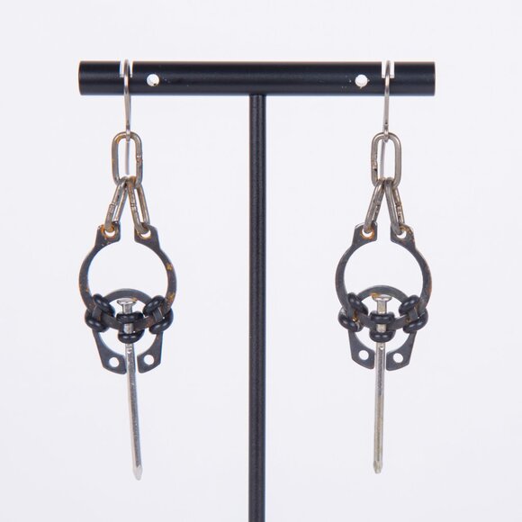 One of a Kind ART OF FACTORY Earrings Unique - Picture 4 of 7